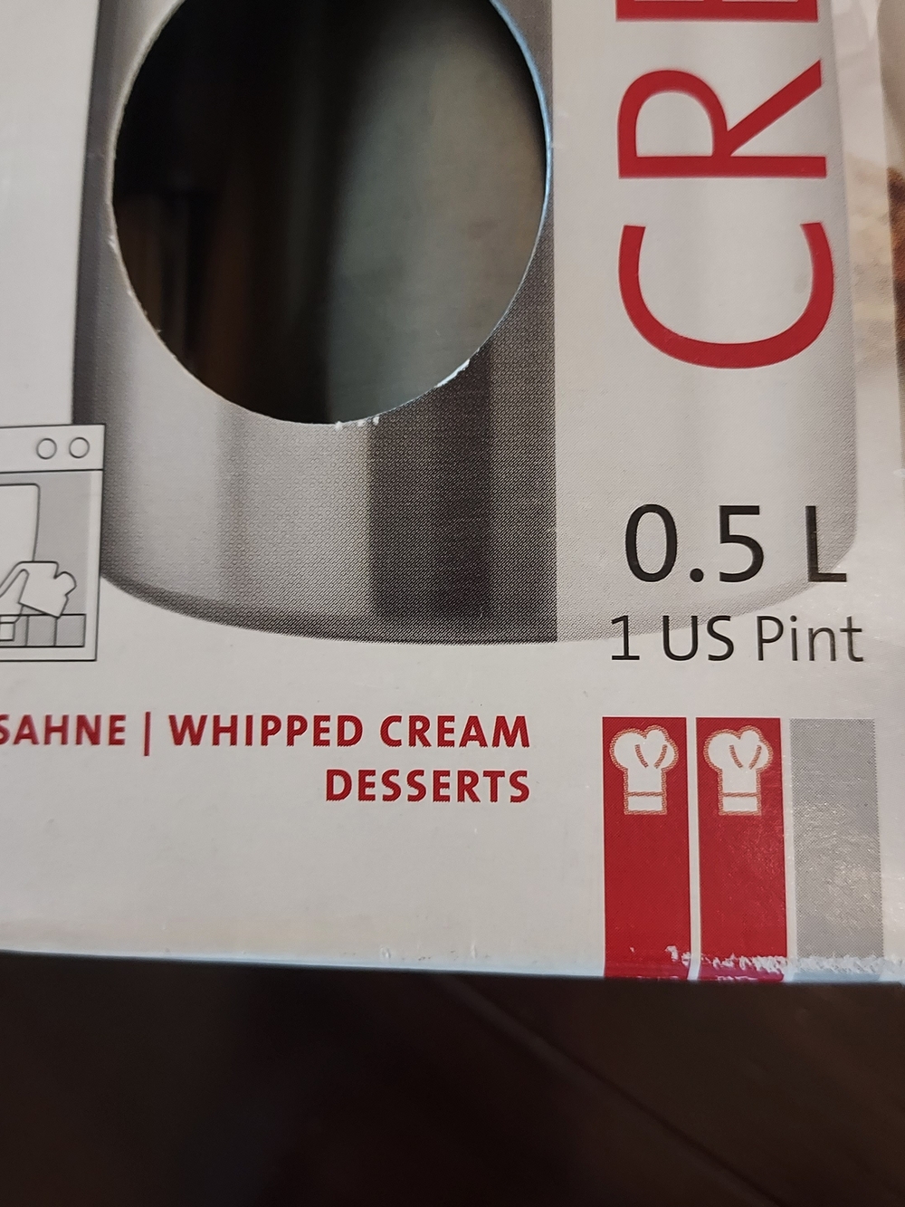 Cream Profi Whip 0.5L Stainless Steel Cream Whipper - Silver NWB - Picture 4 of 7